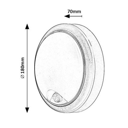 Rabalux - LED Utomhus vägglampa med sensor LED/15W/230V IP54