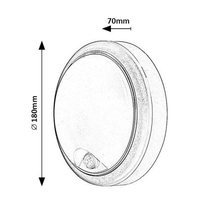 Rabalux - LED Utomhus vägglampa med sensor LED/15W/230V IP54