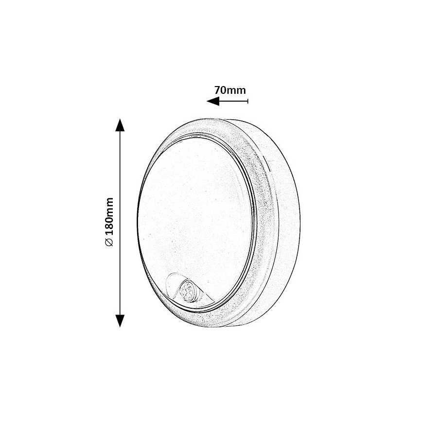 Rabalux - LED Utomhus vägglampa med sensor LED/15W/230V IP54