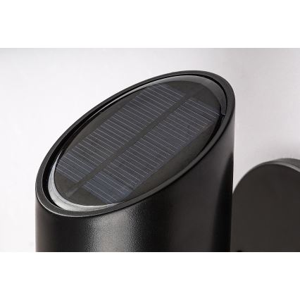 Rabalux - LED RGB Solcellsvägglampa med sensor LED/1W/3,7V IP44 svart
