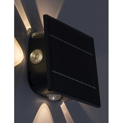 Rabalux - LED Ljusreglerad solcell vägglampa LED/0,5W/3,7V 3000K/6000K IP54
