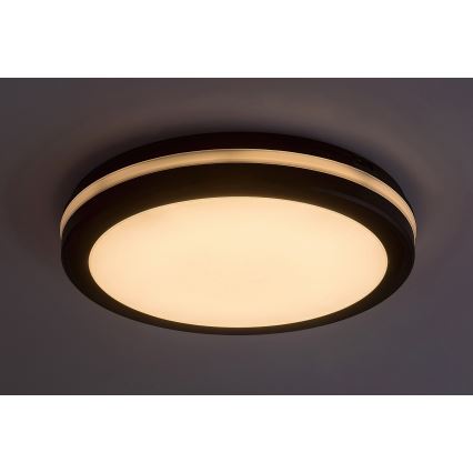 Rabalux - LED badrumstaklampa LED/28W/230V 3000/4000/6500K IP54 svart Ø 30 cm