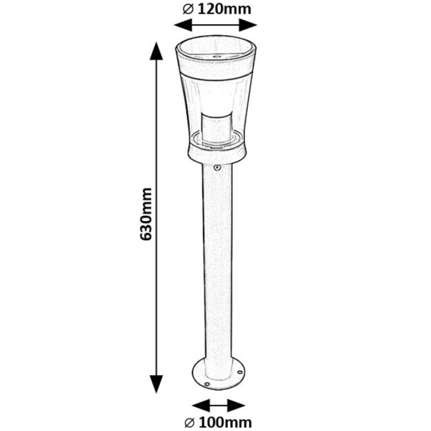 Rabalux - LED solcellslampa LED/3W/3,7V IP65 antracit