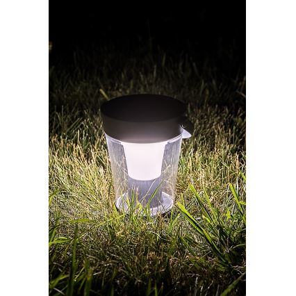 Rabalux - LED RGB Dimbart solcellslampa LED/3W/3,7V IP54 antracit 2000 mAh