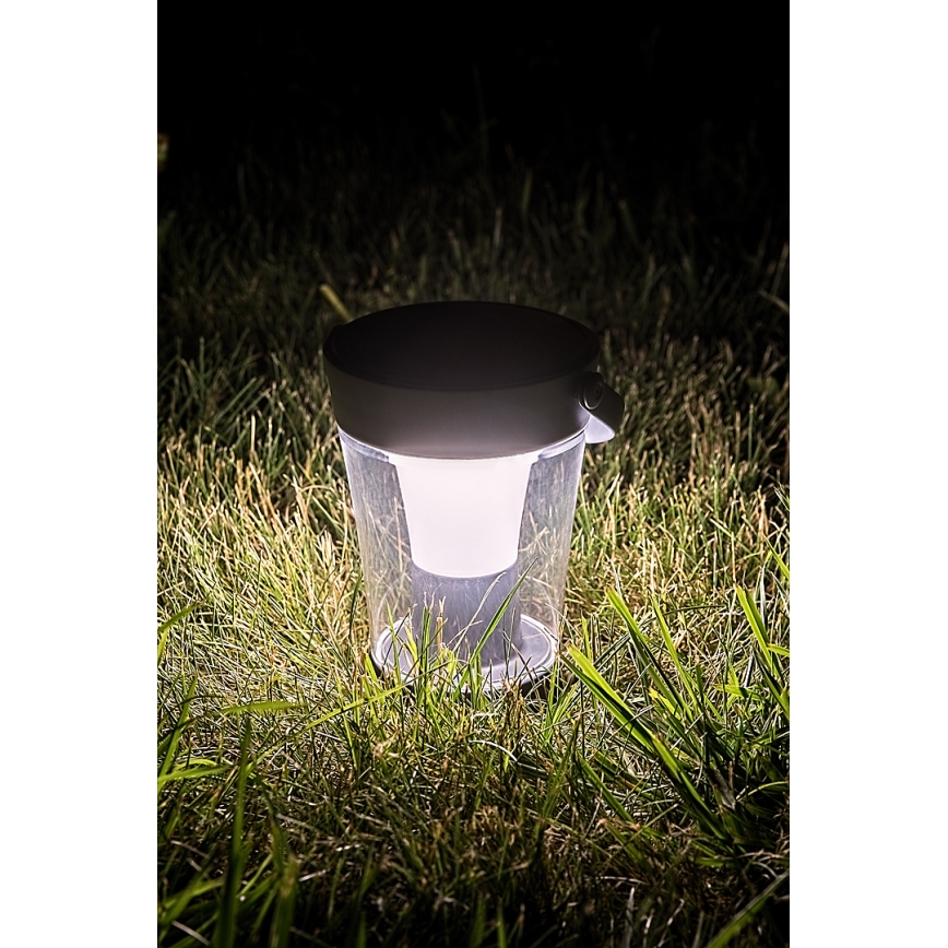 Rabalux - LED RGB Dimbart solcellslampa LED/3W/3,7V IP54 antracit 2000 mAh