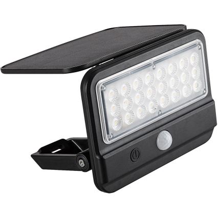 Rabalux - LED solcell väggbelysning med sensor LED/7W/3,7V IP54 svart