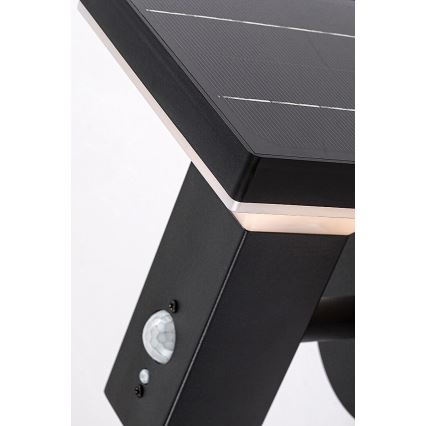 Rabalux - LED solcell väggbelysning med sensor LED/4W/230V IP44 svart 2200 mAh