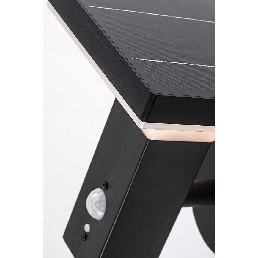 Rabalux - LED solcell väggbelysning med sensor LED/4W/230V IP44 svart 2200 mAh