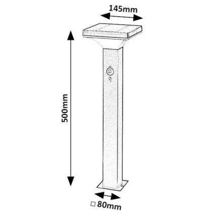 Rabalux - LED solcellslampa med sensor LED/4W/3,7V IP44 svart