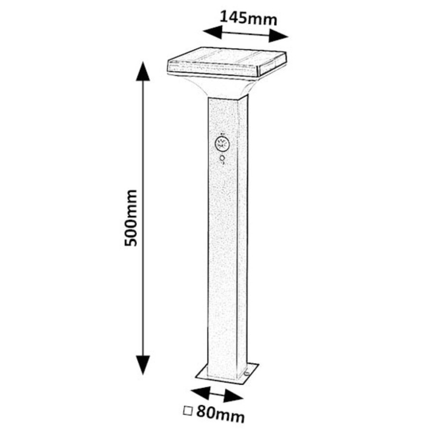 Rabalux - LED solcellslampa med sensor LED/4W/3,7V IP44 svart