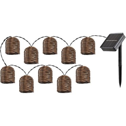 Rabalux - LED solcellsljusslinga 10xLED/0,6W/1,2V 5 m IP44