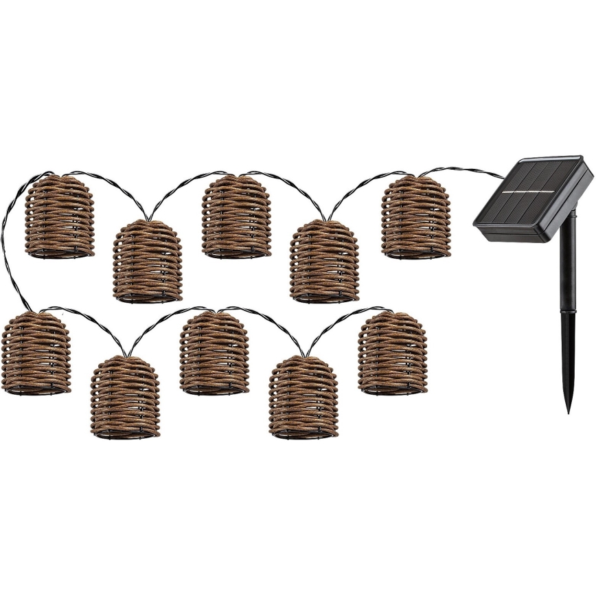 Rabalux - LED solcellsljusslinga 10xLED/0,6W/1,2V 5 m IP44