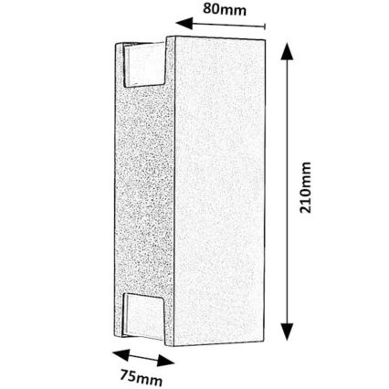 Rabalux - Vägglampa för utomhusbruk 2xGU10/7W/230V IP44 svart
