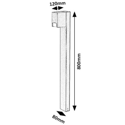 Rabalux - Utomhuslampa 1xGU10/7W/230V IP44 svart