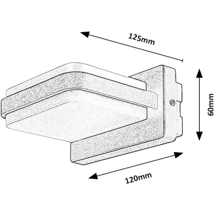Rabalux - LED vägglampa för utomhusbruk LED/12W/230V IP44 svart