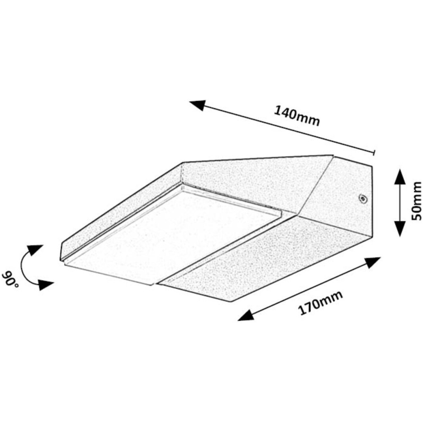 Rabalux - LED vägglampa för utomhusbruk LED/13W/230V IP65 svart