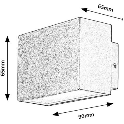 Rabalux - LED vägglampa för utomhusbruk LED/7W/230V IP54 svart