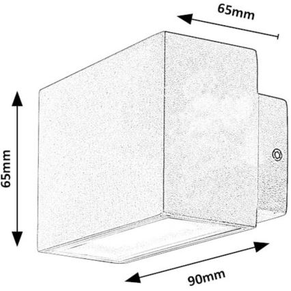 Rabalux - LED vägglampa för utomhusbruk LED/7W/230V IP54 vit