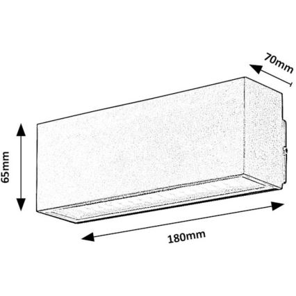 Rabalux - LED vägglampa för utomhusbruk LED/10W/230V IP54 svart