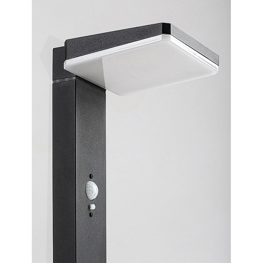 Rabalux - LED Ljusreglerad solcell utomhus lampa med sensor LED/4,4W/3,7V IP54 antracit