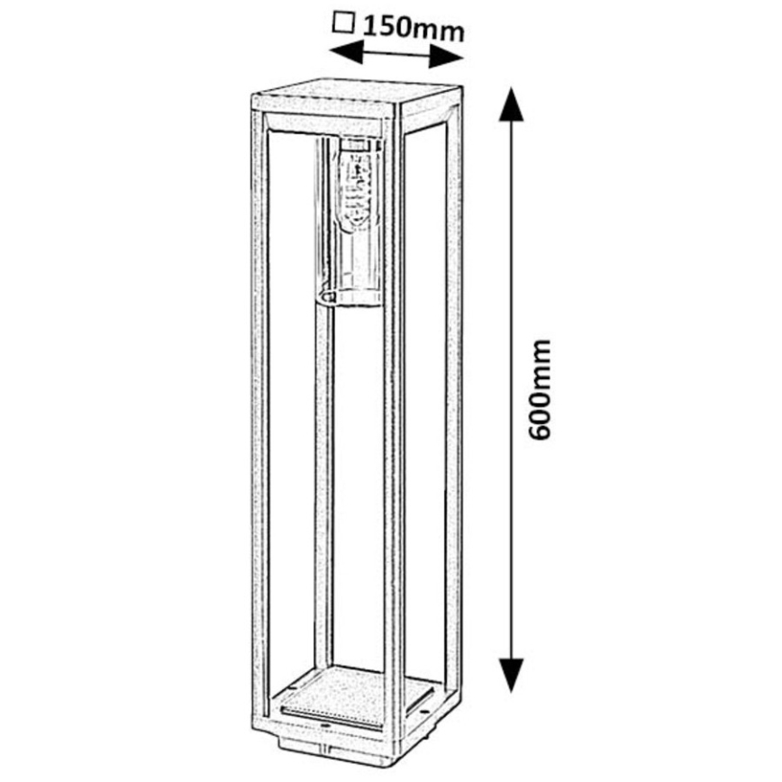 Rabalux - Utomhuslampa 1xE27/15W/230V IP54 svart