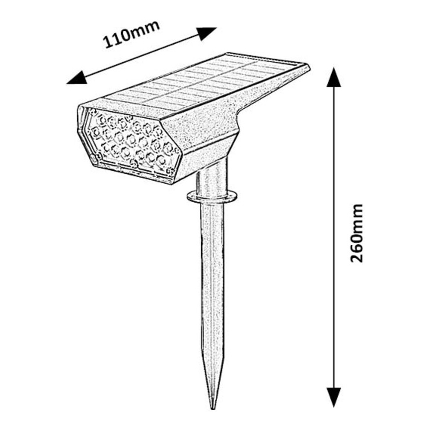 Rabalux - LED solcellsbelysning LED/0,5W/3,7V IP65 svart