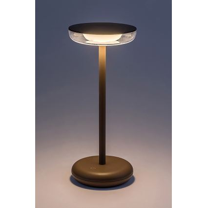 Rabalux - LED Ljusreglerad rechargeable utomhus lampa LED/6W/5V IP44 1800 mAh brun