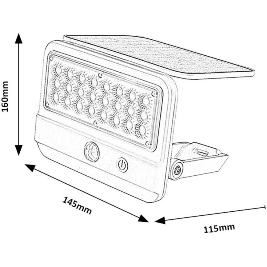 Rabalux - LED solcell väggbelysning med sensor LED/7W/3,7V IP54 vit