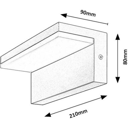 Rabalux - LED vägglampa för utomhusbruk LED/10W/230V IP54 svart