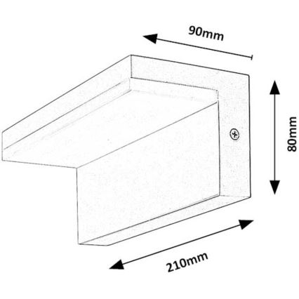 Rabalux - LED vägglampa för utomhusbruk LED/10W/230V IP54 vit