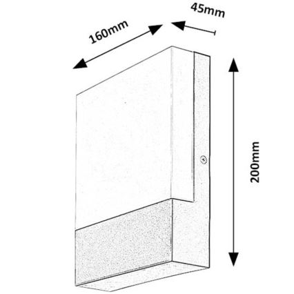 Rabalux - LED vägglampa för utomhusbruk LED/10W/230V IP44 svart