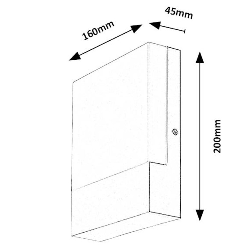 Rabalux - LED vägglampa för utomhusbruk LED/10W/230V IP44 vit