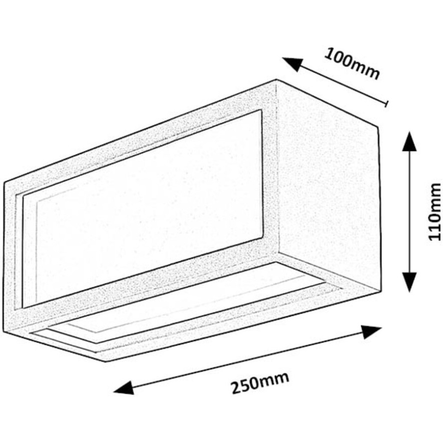 Rabalux - LED vägglampa för utomhusbruk LED/10W/230V IP54 svart