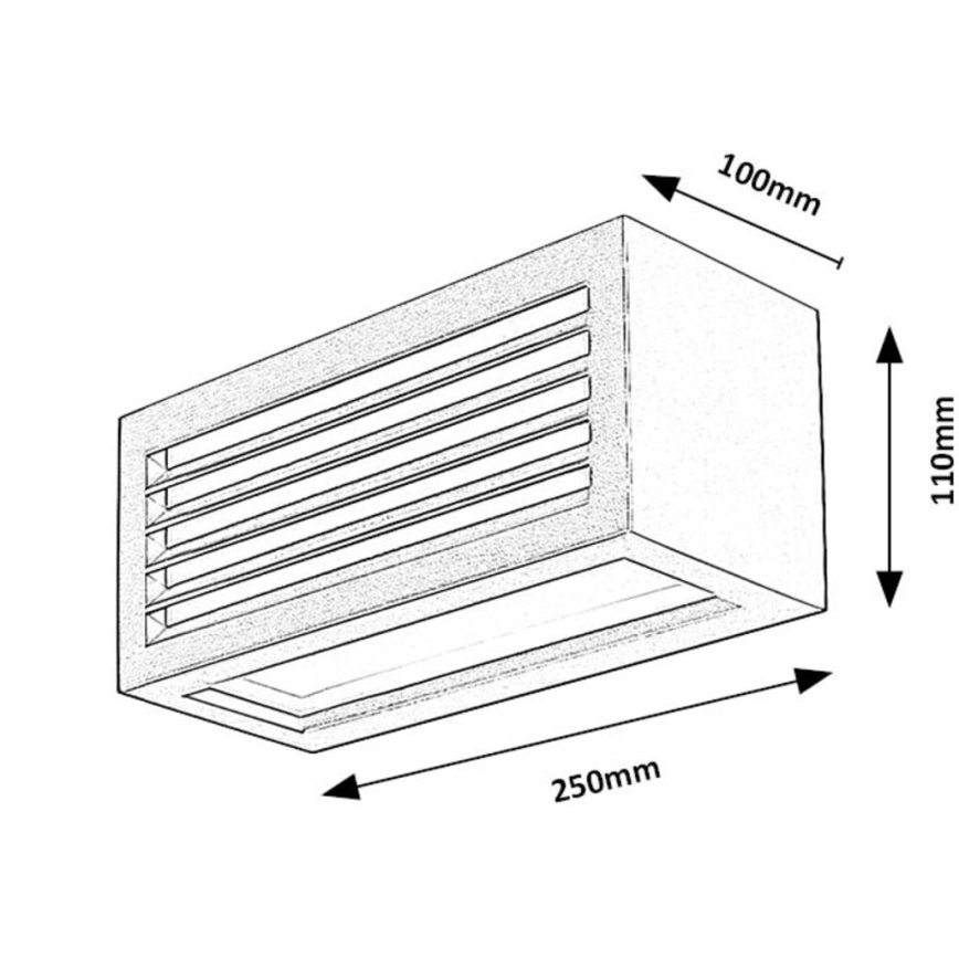 Rabalux - LED vägglampa för utomhusbruk LED/10W/230V IP54 svart