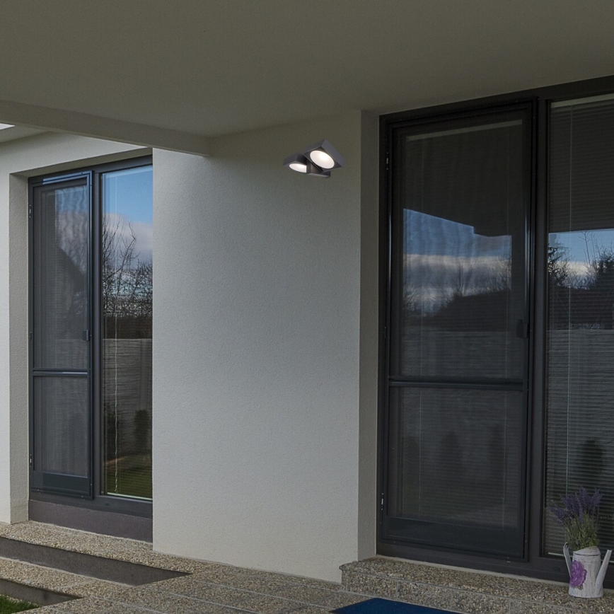 Rabalux - LED Utomhus wall flexible belysning 2xLED/7W/230V IP54 antracit