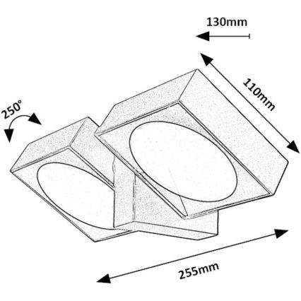 Rabalux - LED Utomhus wall flexible belysning 2xLED/7W/230V IP54 antracit