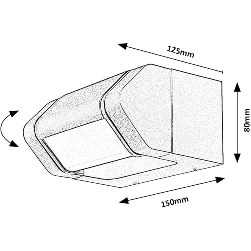 Rabalux - LED Utomhus wall flexible belysning LED/8W/230V IP54 antracit