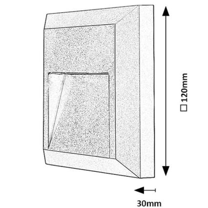 Rabalux - LED trappbelysning för utomhusbruk LED/4W/230V IP65