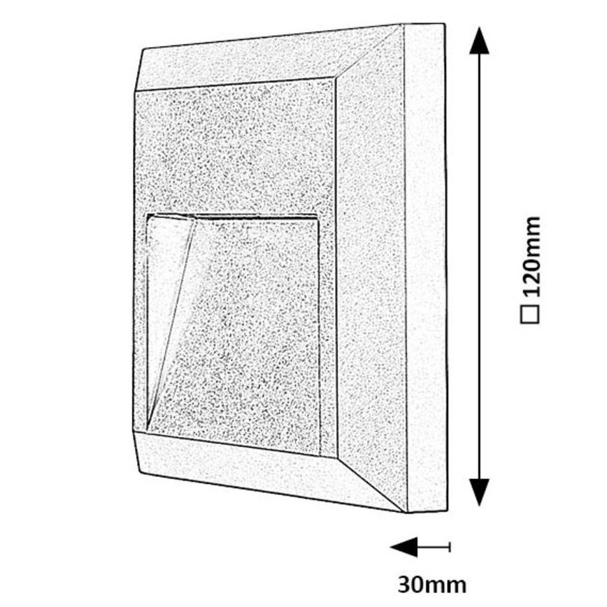 Rabalux - LED trappbelysning för utomhusbruk LED/4W/230V IP65
