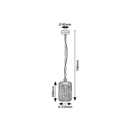 Rabalux - Ljuskrona för utomhusbruk 1xE27/40W/230V IP44