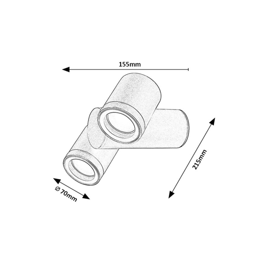 Rabalux - Vägglampa för utomhusbruk 2xGU10/35W/230V IP44