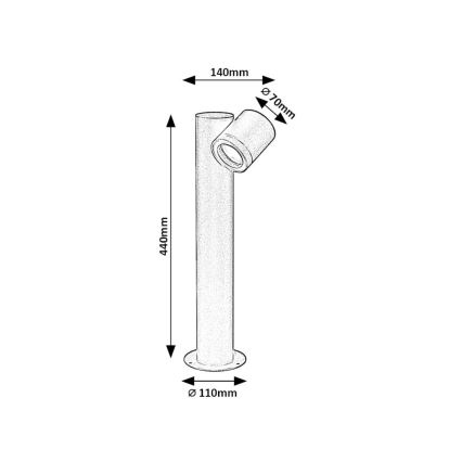 Rabalux - Utomhuslampa 1xGU10/35W/230V IP44