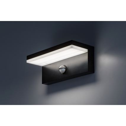 Rabalux - LED Utomhus vägglampa med sensor LED/9W/230V 2700/4000/6500K IP54 svart