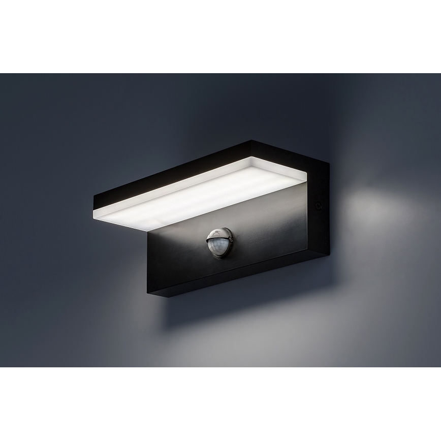 Rabalux - LED Utomhus vägglampa med sensor LED/9W/230V 2700/4000/6500K IP54 svart