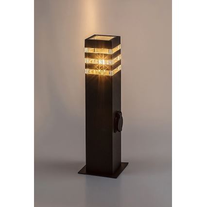Rabalux - Utomhuslampa med kontakt 1xE27/12W/230V IP44