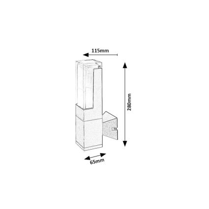 Rabalux - LED vägglampa för utomhusbruk LED/7W/230V 2700/4000/6000K IP54