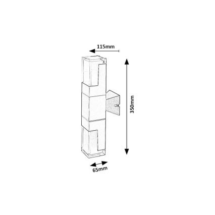 Rabalux - LED vägglampa för utomhusbruk LED/12W/230V 2700/4000/6000K IP54
