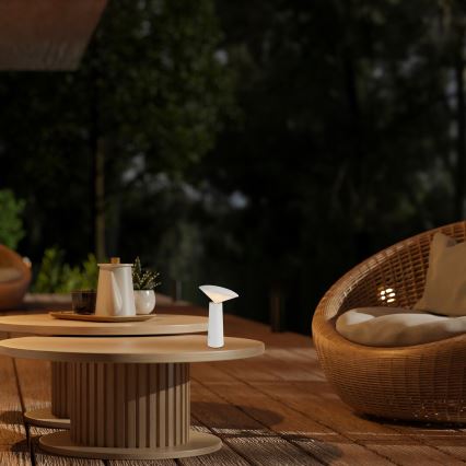 Rabalux - LED Dimbar uppladdningsbar touch bordslampa POLPERRO LED/3W/3,7V 1200mAh vit