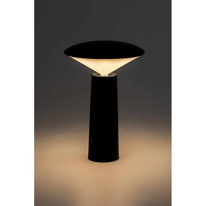 Rabalux - LED Dimbar uppladdningsbar touch bordslampa POLPERRO LED/3W/3,7V 1200mAh svart