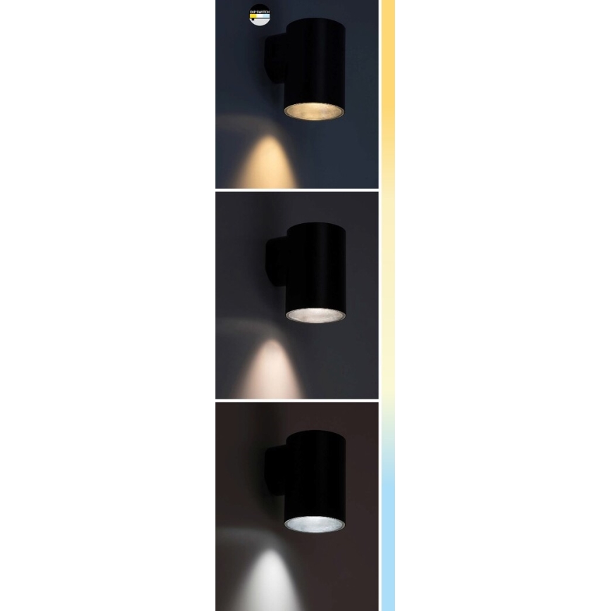 Rabalux - LED vägglampa för utomhusbruk LED/9W/230V 2700/4000/6500K IP65 svart